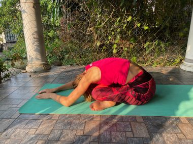 Agnistambhasana — Forward Bend